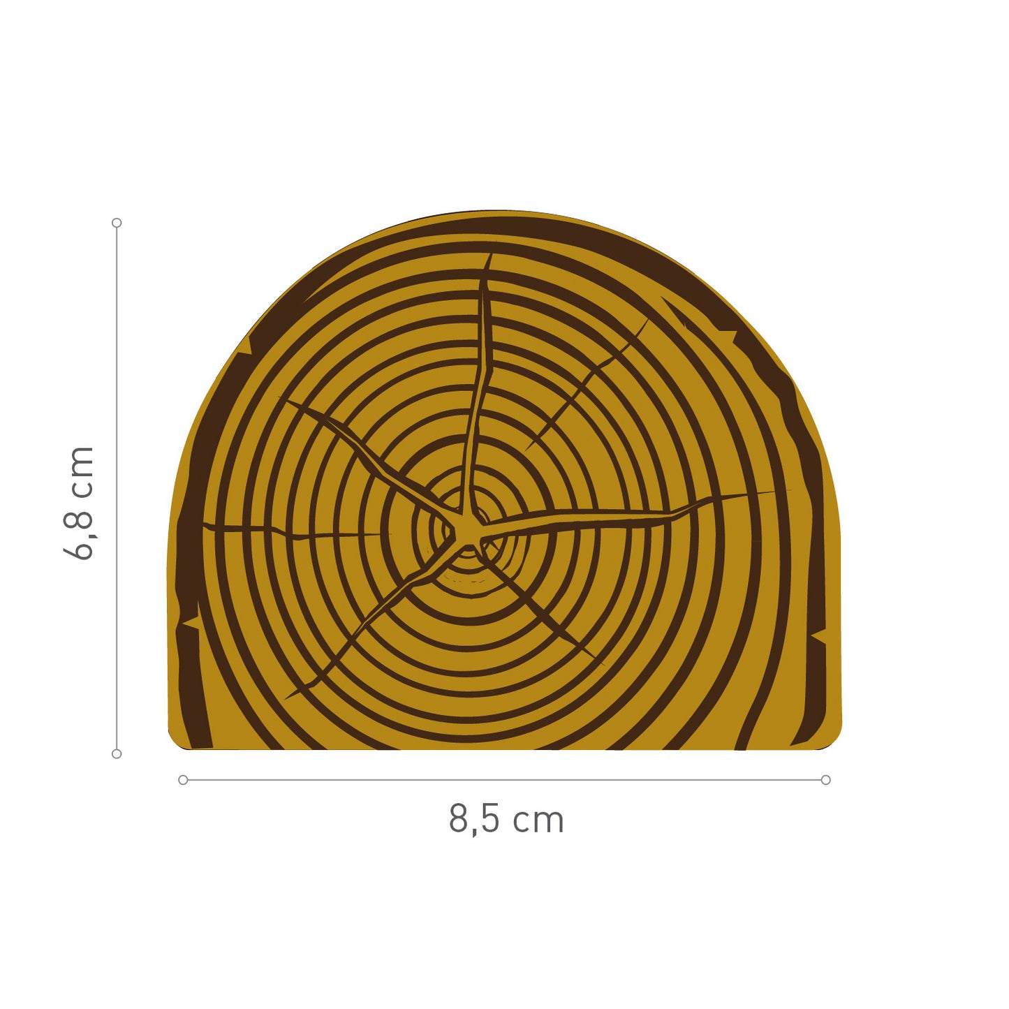 DECORAZIONE DI CIOCCOLATO FONDENTE TRONCO 42 UNITÀ