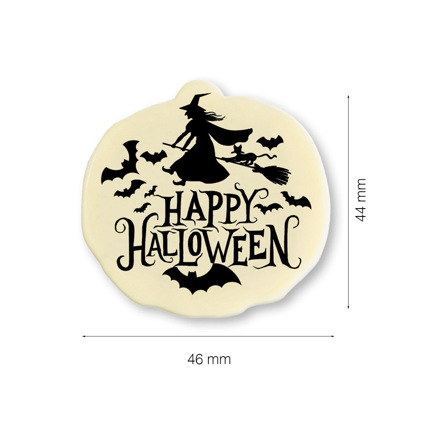 CHOCOLAT BLANC CITROUILLE HAPPY HALLOWEEN 44X46MM