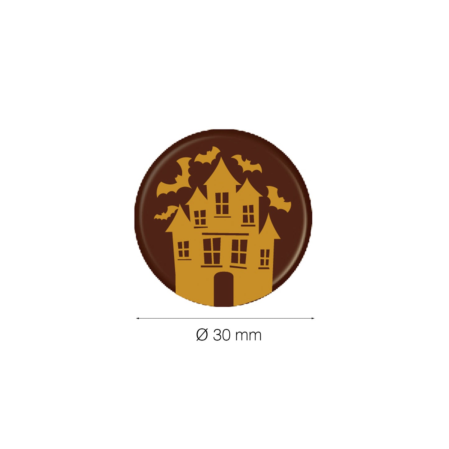 DISQUES MIX CHOCOLAT NOIR HALLOWEEN Ø 30MM
