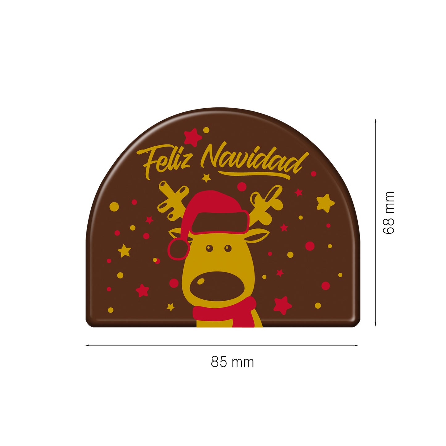 COFFRE EN CHOCOLAT NOIR RENNEE 68X85MM