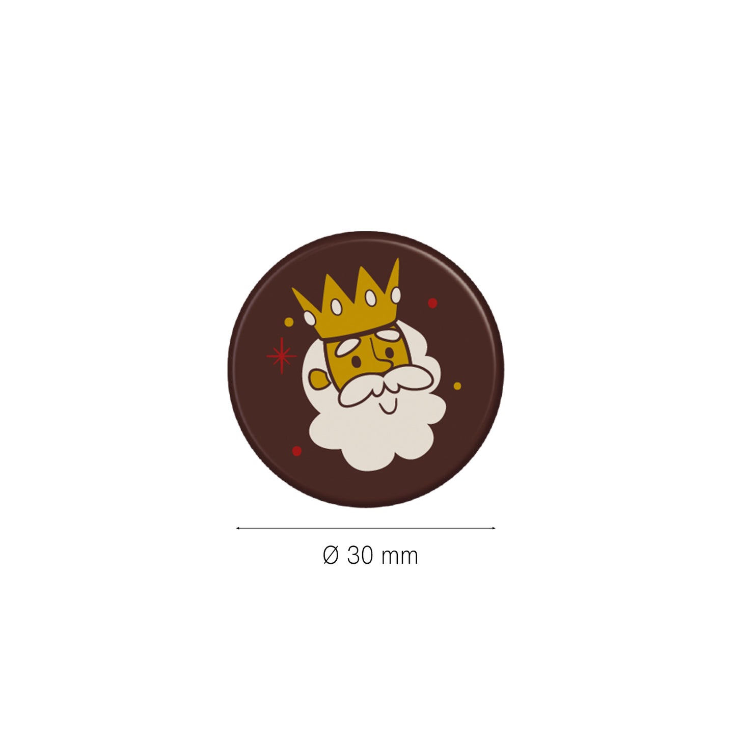 DISQUES DE CHOCOLAT NOIR WISE KINGS Ø 30MM