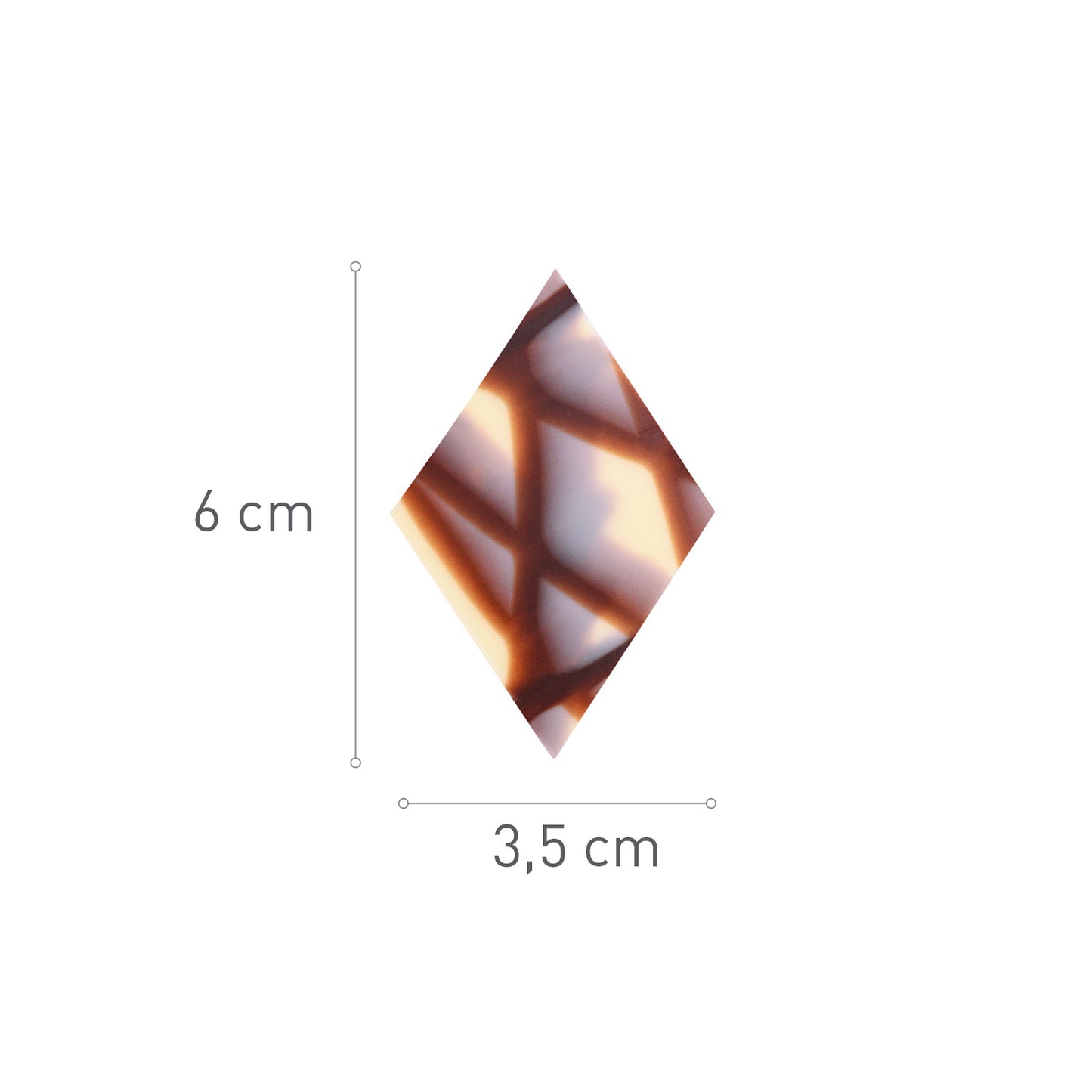 DIAMANT MARBRE CHOCOLAT BLANC 35X60MM