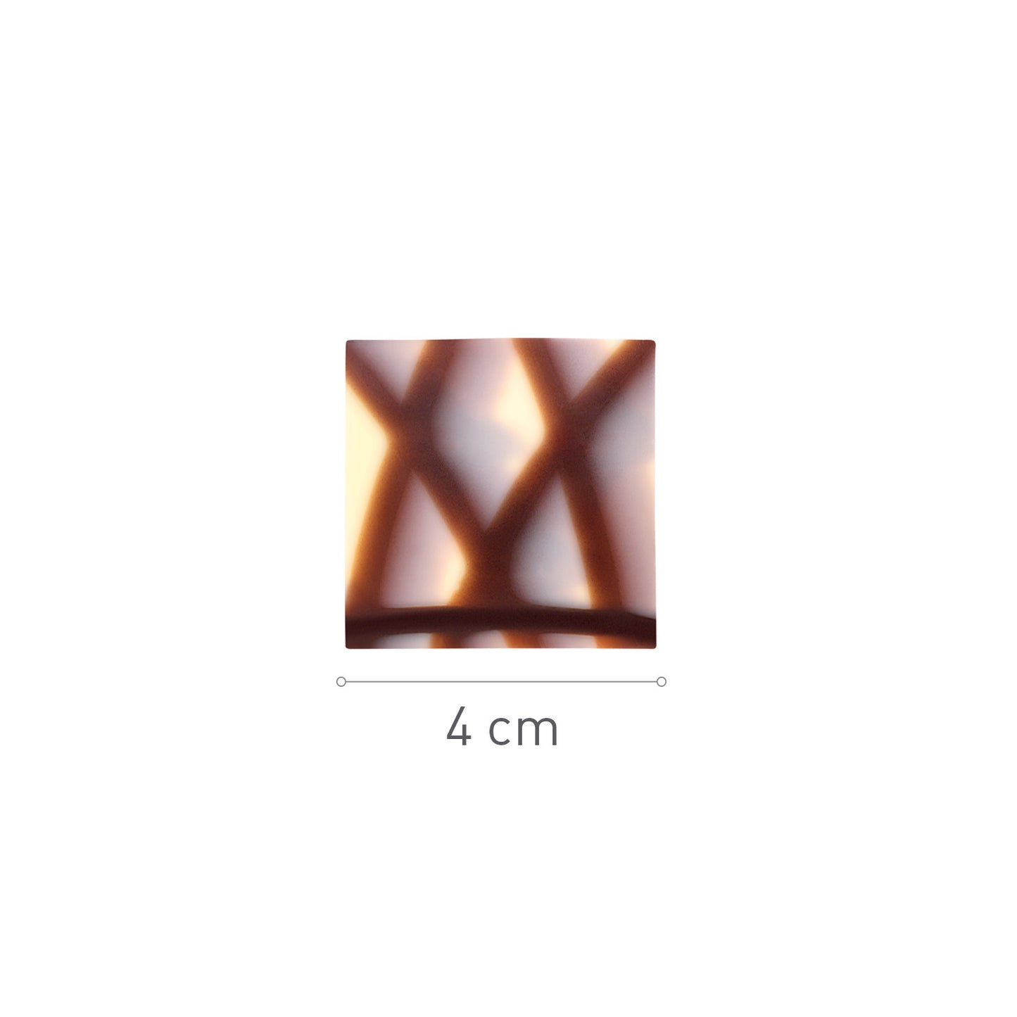 CARRÉ EN MARBRE CHOCOLAT BLANC 40X40MM