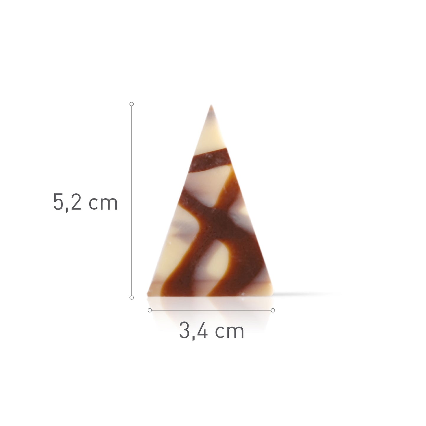 TRIANGLE DU DIABLE MIX CHOCOLAT NOIR ET BLANC 52X34MM