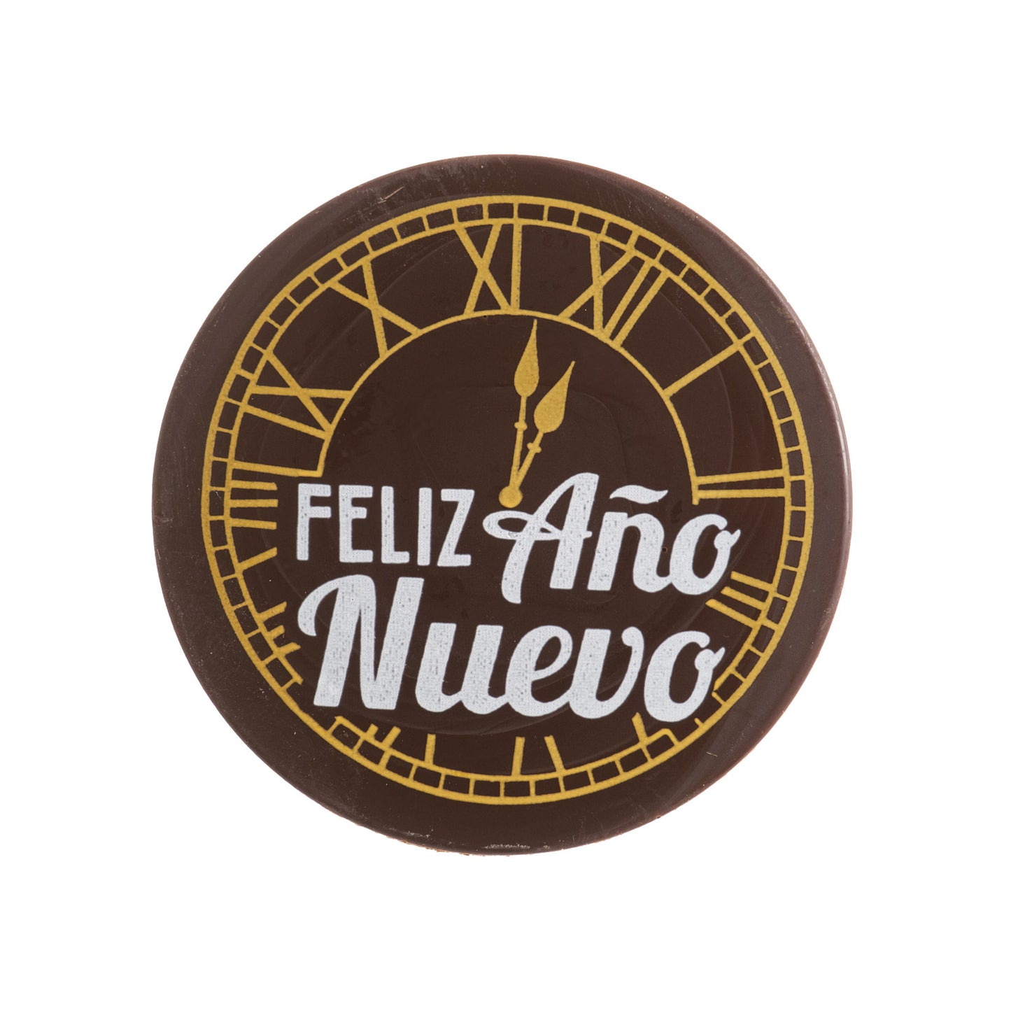 DARK CHOCOLATE CLOCK DECORATION HAPPY NEW YEAR 45 UNITS