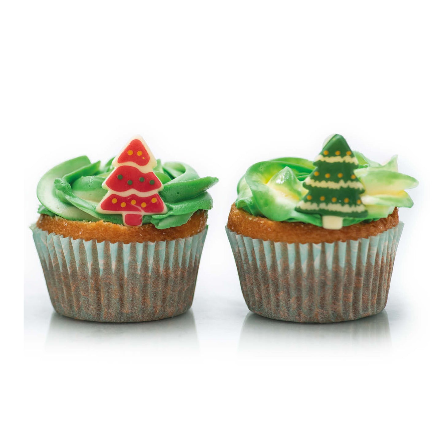 DÉCORATION ASSORTIS DE SAPINS DE NOËL CHOCO BLANCS 34X27MM