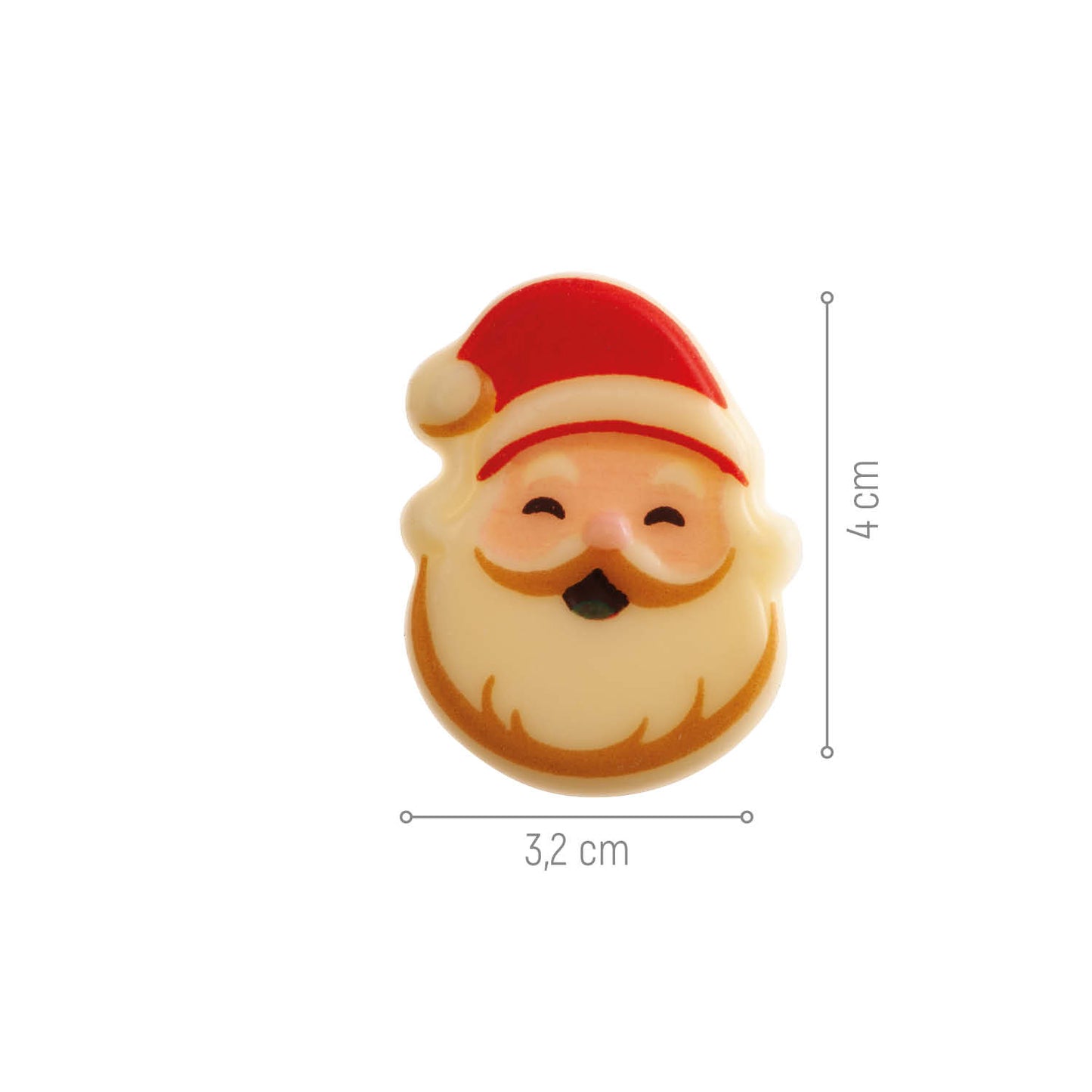 CHRISTMAS ASSORTMENT SANTA CLAUS WHITE CHOCO 35MM APPROX