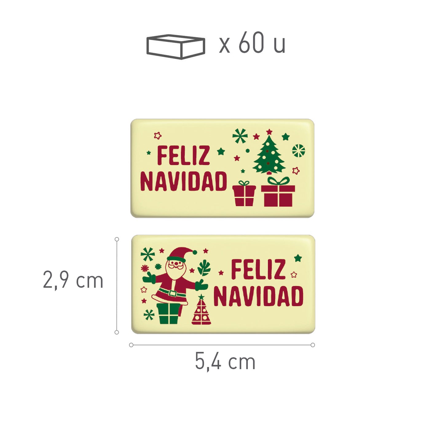 WHITE CHOCOLATE FELIZ NAVIDAD SIGN