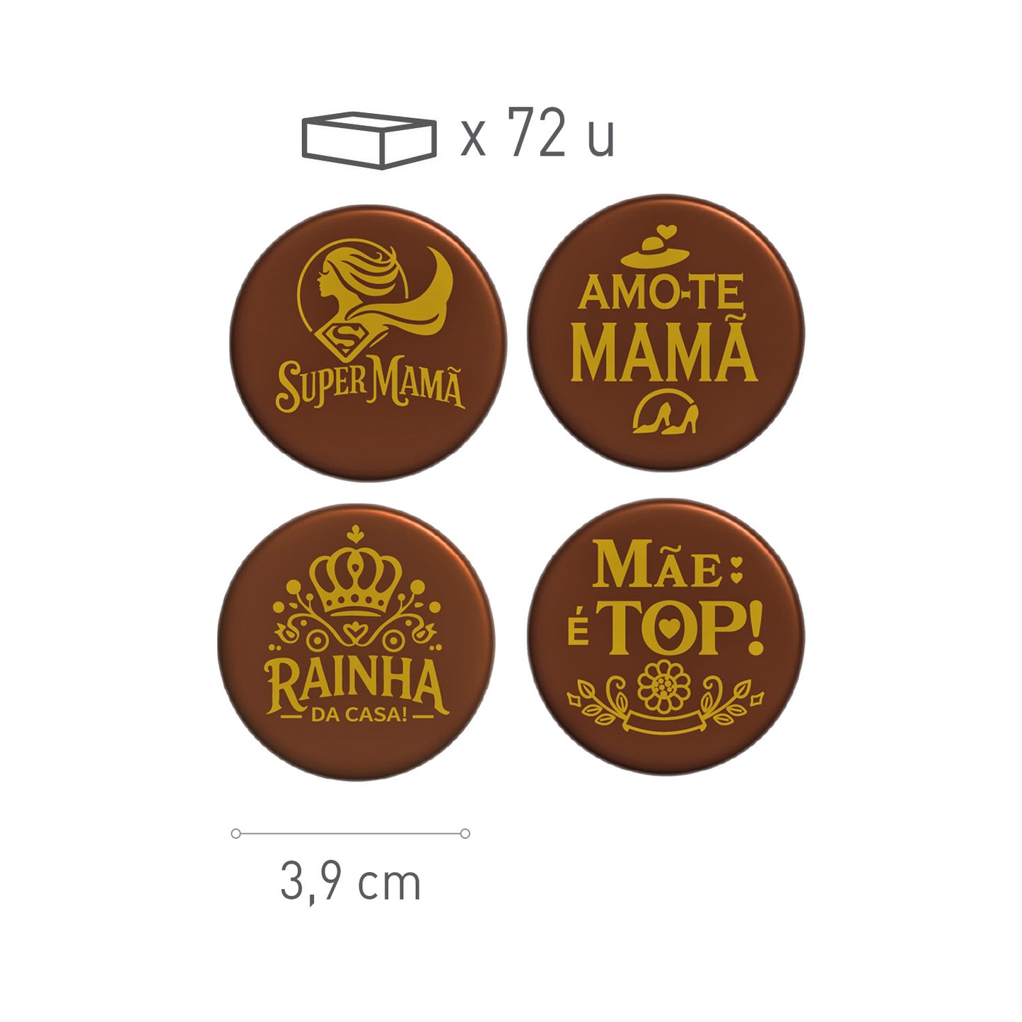 ASSORTMENT MOTHER'S DAY PORTUGAL BLACK CHOCOLATE 72 UNITS