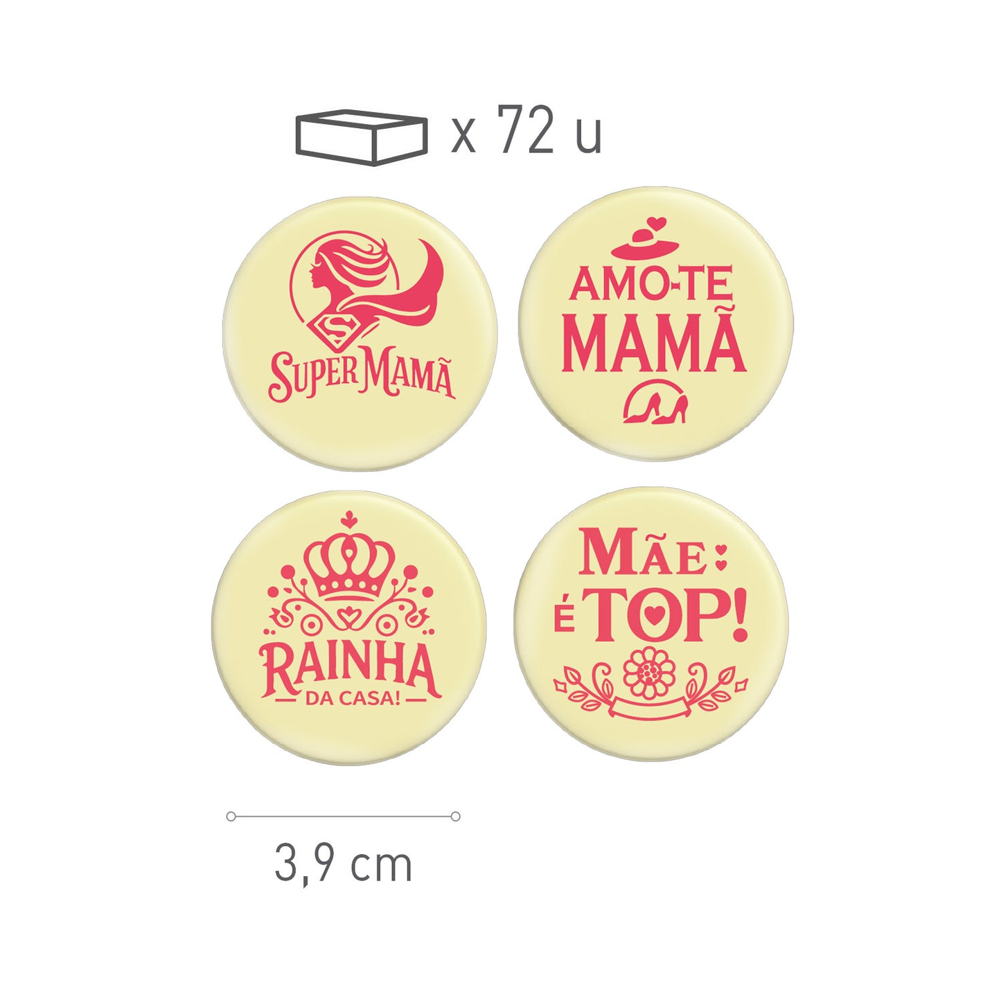 ASSORTIMENT FÊTE DES MÈRES CHOCOLAT BLANC PORTUGAIS 72 UNITÉ