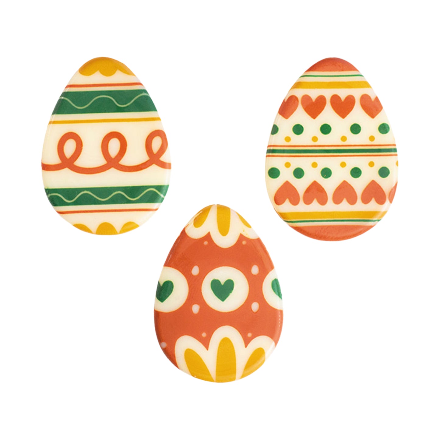 WHITE CHOCOLATE EASTER EGGS 26X35MM - 135 PCS.