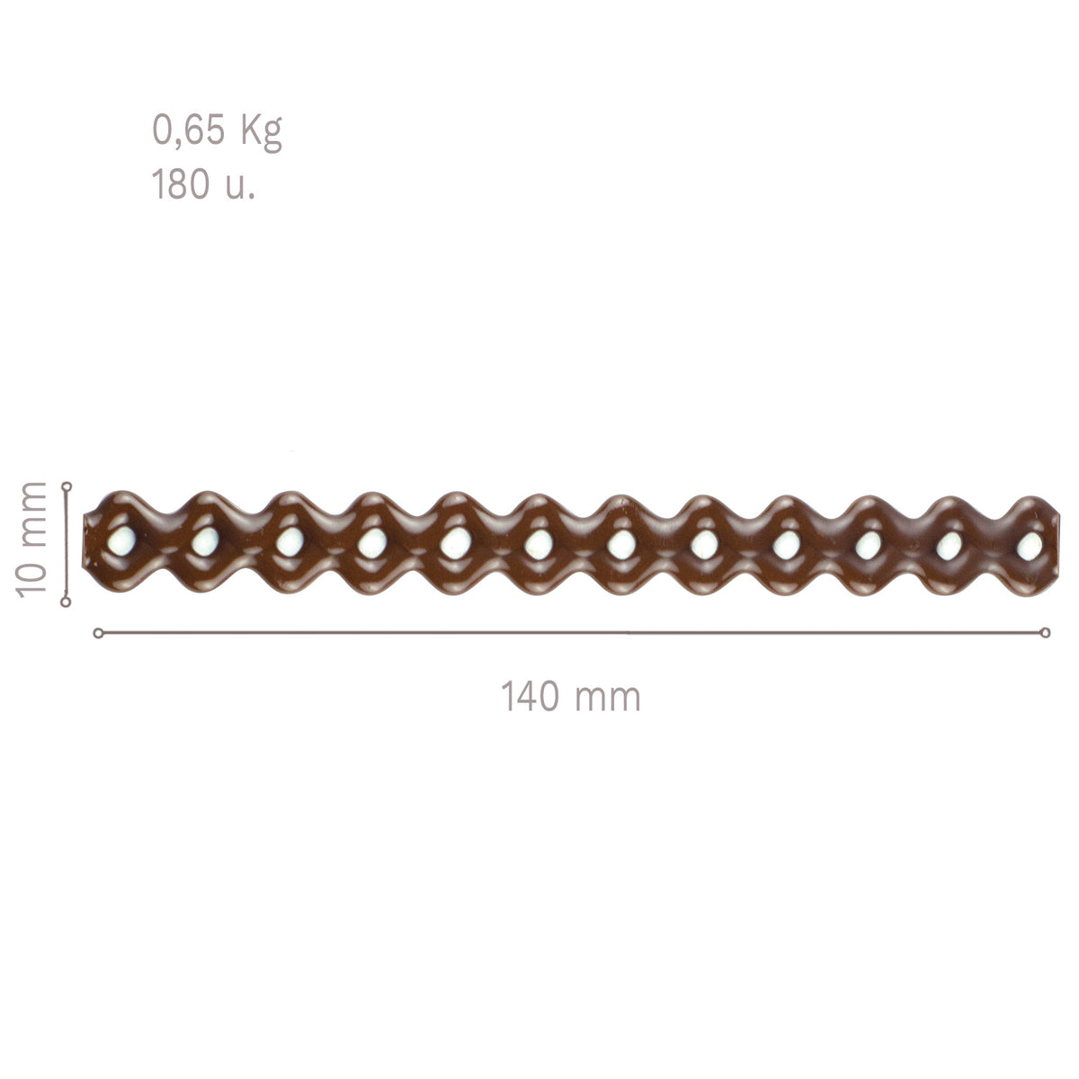 PALO RED NEGRO 10X140 MM - 0,65 KG - 180 UDS