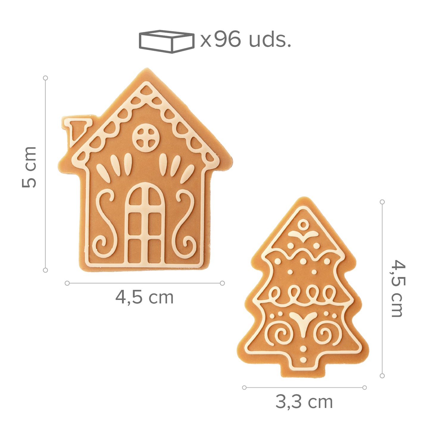 (ASSORTIMENTO DI CIOCCOLATO BIANCO CASE DI PAN DI ZENZERO