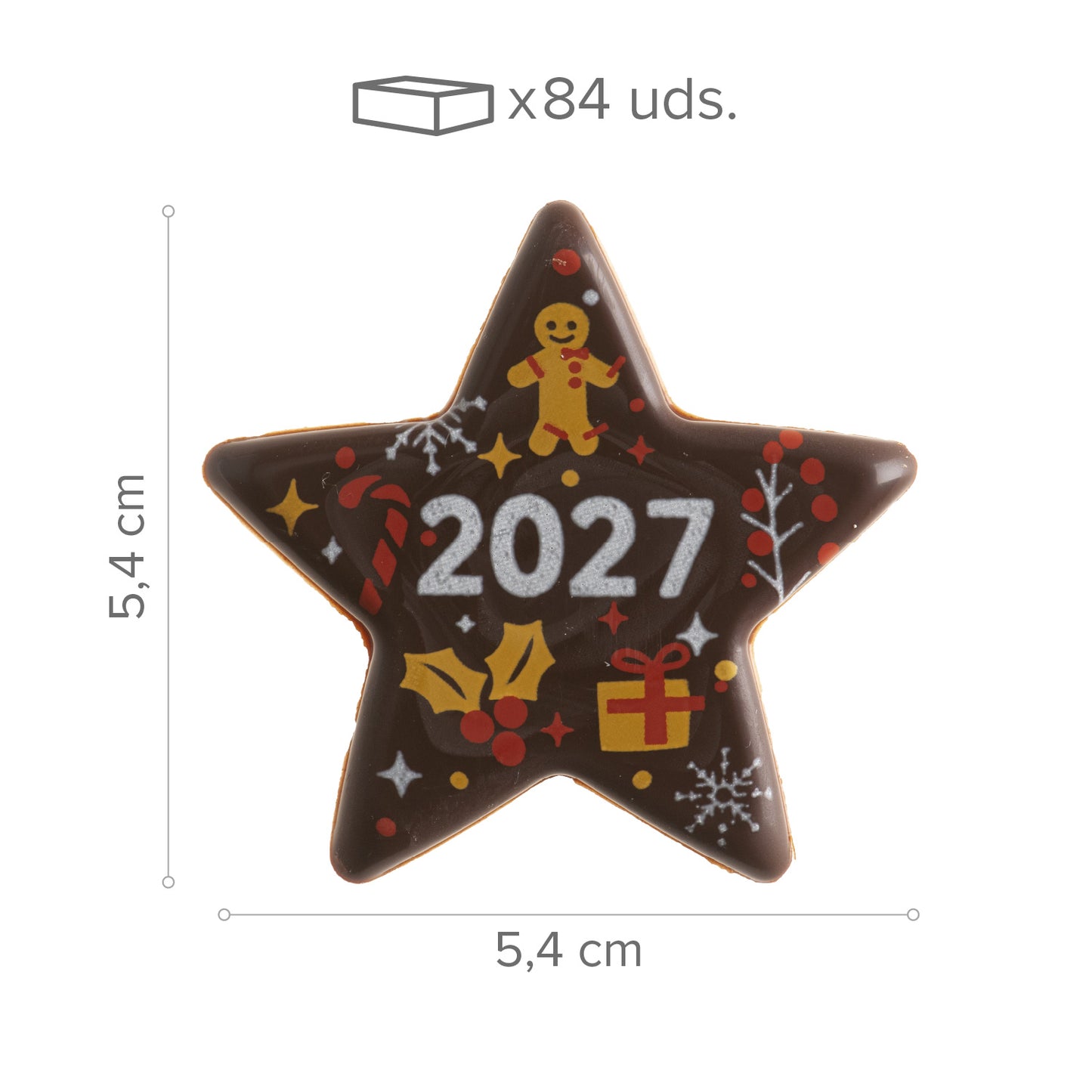 INSEGNA CIOCCOLATO FONDENTE STELLA 2027 84 UNITÀ