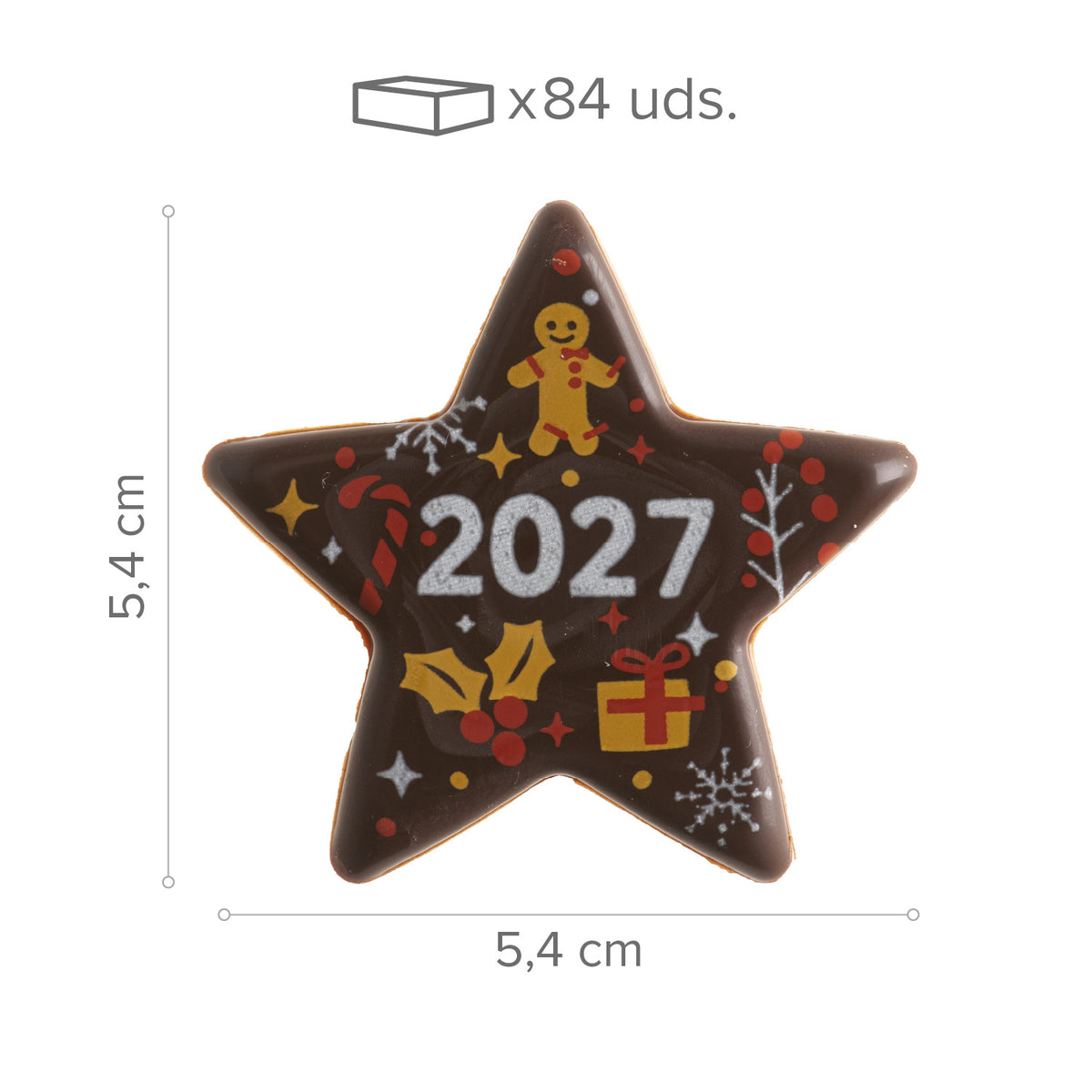LETRERO CHOCOLATE NEGRO ESTRELLA 2027 84 UNIDADES