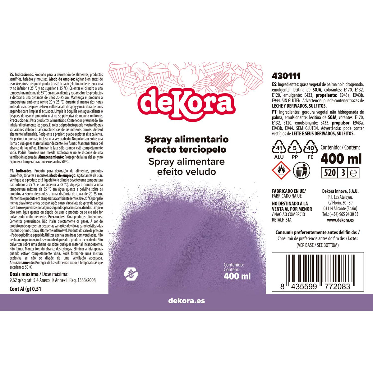 SPRAY VIOLETA ATERCIOPELADO 400ML