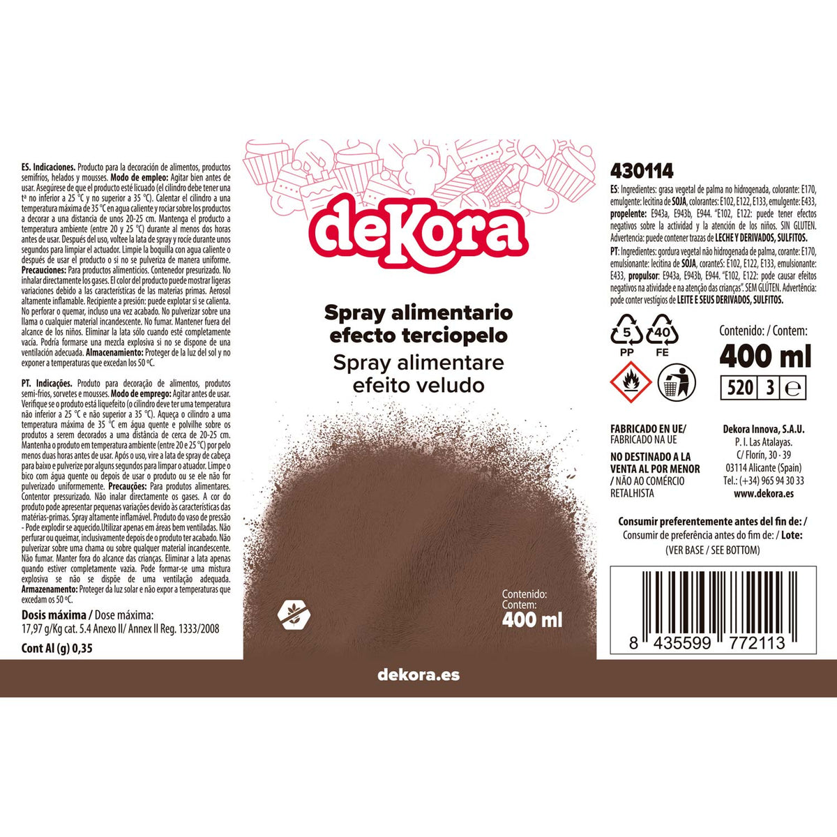 NUOVO SPRAY EFEETTO VELLUTO MARRONE 400ML