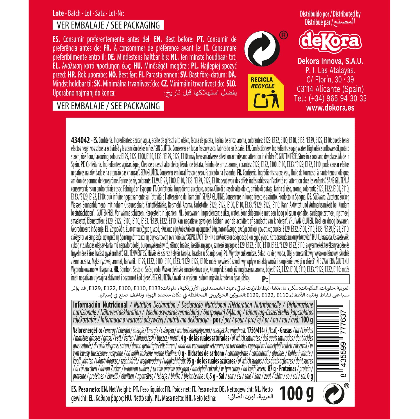 SPRINKLE MIX CORAZONES MULTICOLOR 100GR