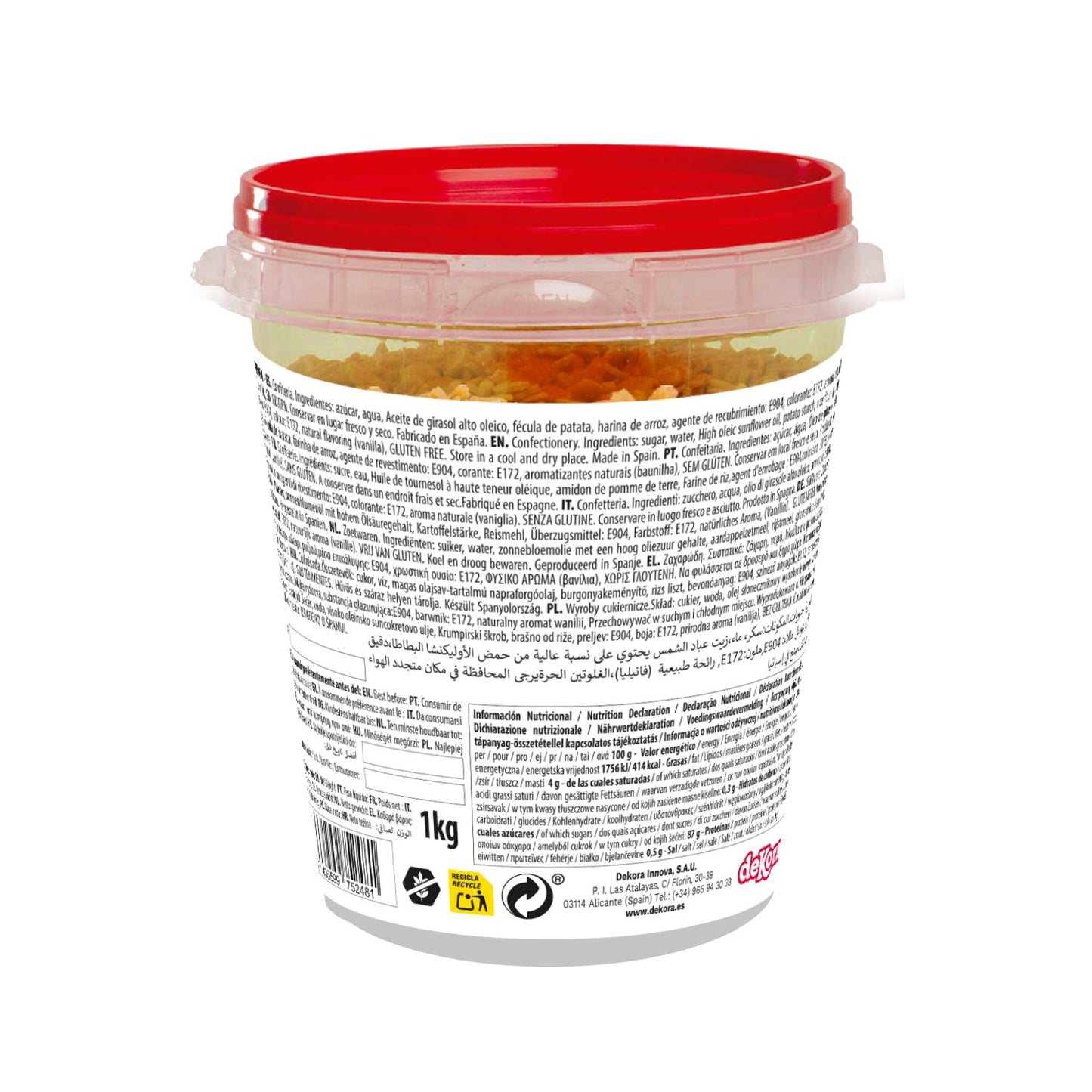 SUGAR GOLD STAR CONFETTI 1KG