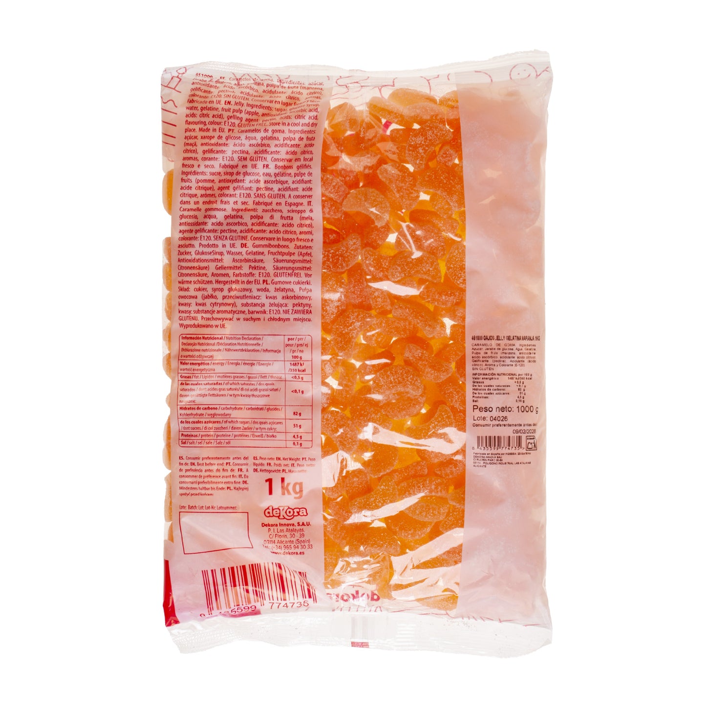 GAJOS JELLY GELATINA NARANJA 1KG