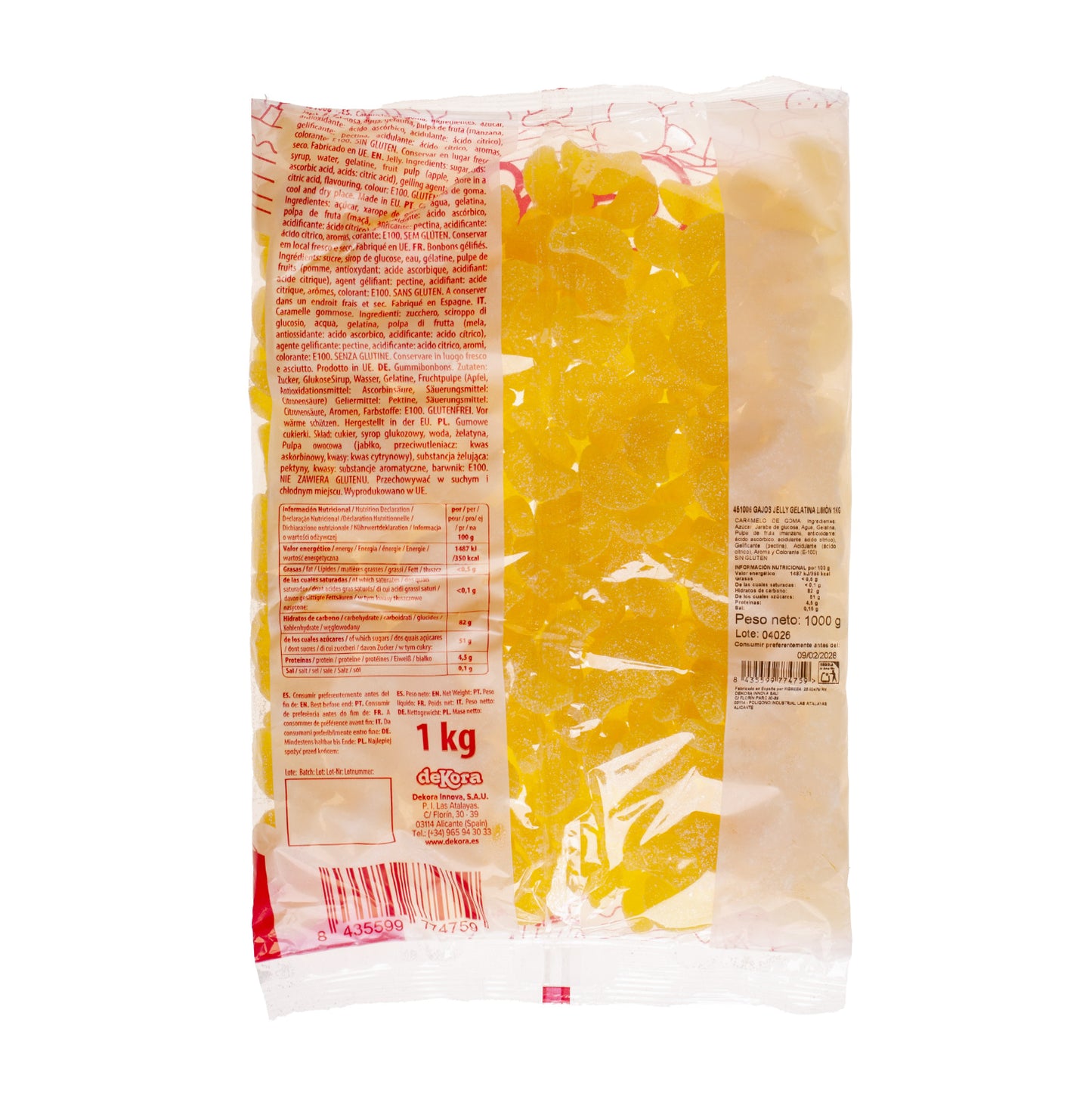 GAJOS JELLY GELATINA LIMON 1KG