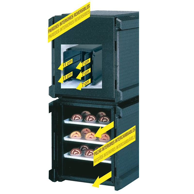 2 PARTIES LATÉRALES 9/1 CAISSE COMBI 60 x 40 cm