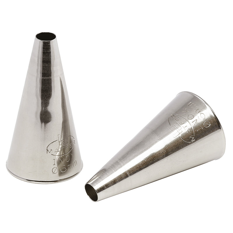 2 BOCCHETTA LISCIA ACCIAIO INOSSIDABILE 18MM