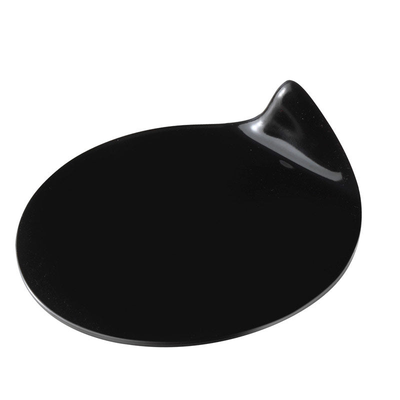 MINI PLATEAU NOIR EN PLASTIQUE GOGO ROND 8,5CM