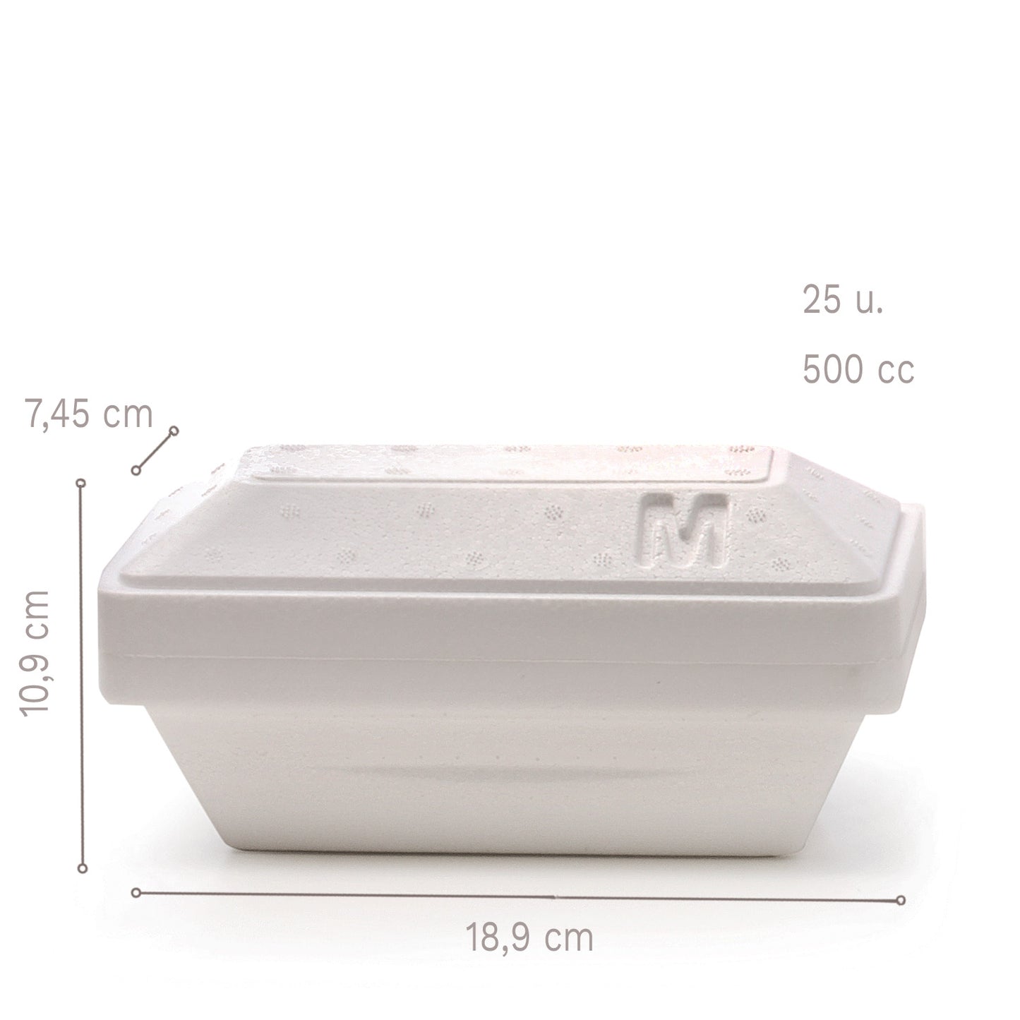 CONTENITORI PER GELATO 500 CC: 18,9 X 10,9 CM H 7,45 CM – 50