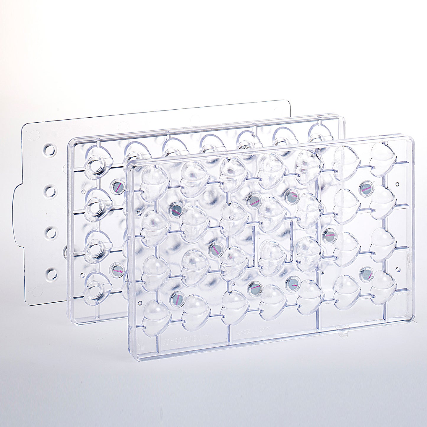 MOLDE POLICARBONATO CON IMANES CORAZÓN 3D 31X27H21MM | 28PZS