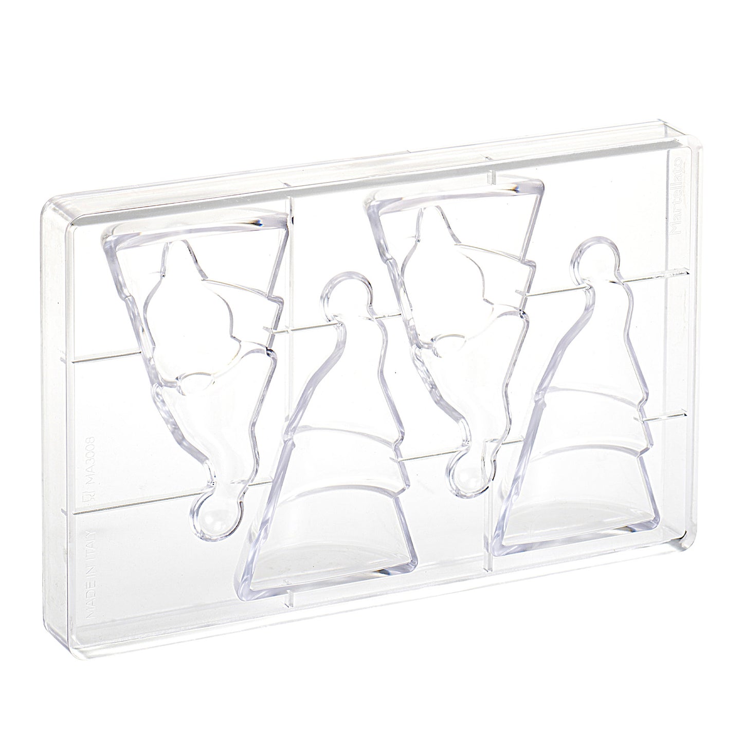 MOLDE POLICARBONATO PAPA NOEL Ø 70 H 120MM 4 PIEZAS