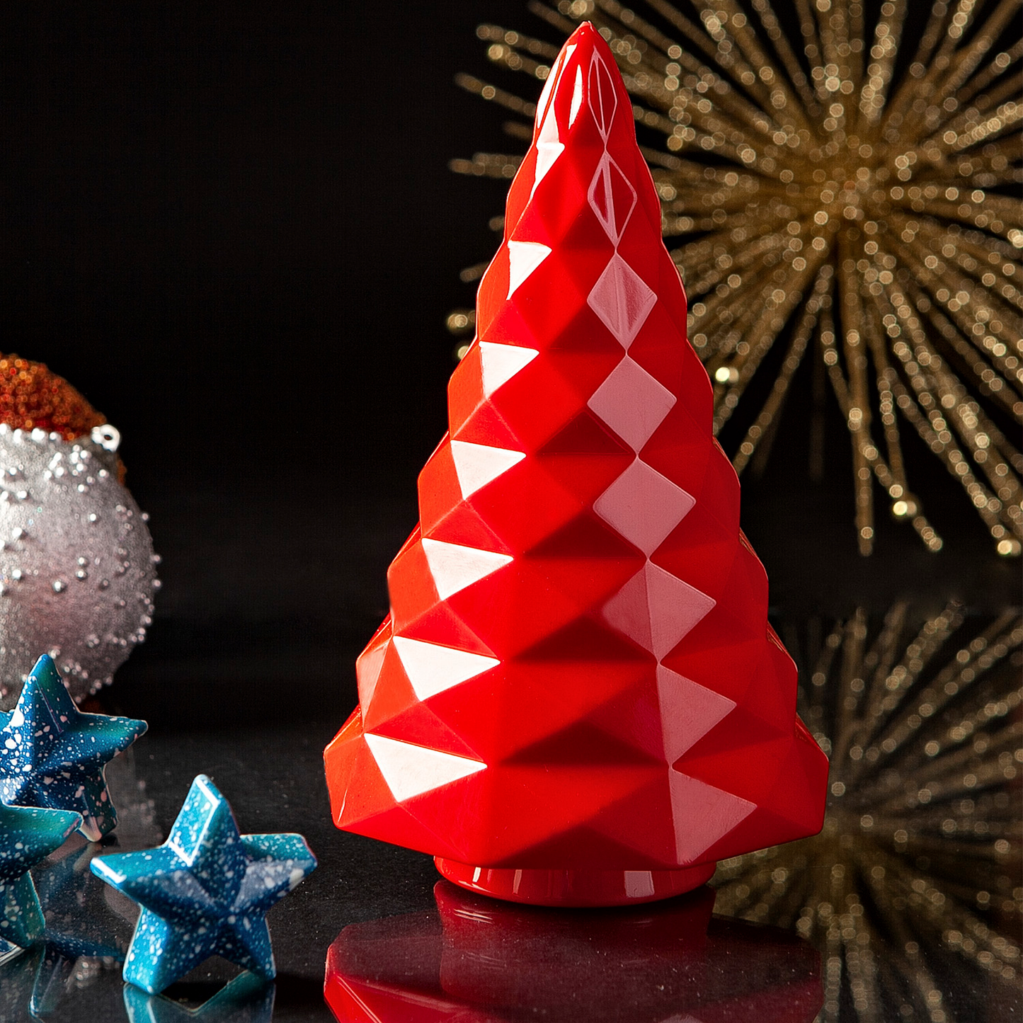 STAMPO POLICARBONATO ALBERO NATALE DIAMANTE Ø 104 H 180MM | 1U