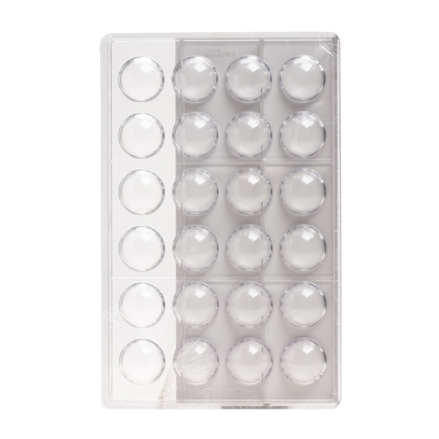 MOLDE POLICARBONATO CHOCOLATE MEDIA ESFERA 24 FORMAS Ø 30 MM