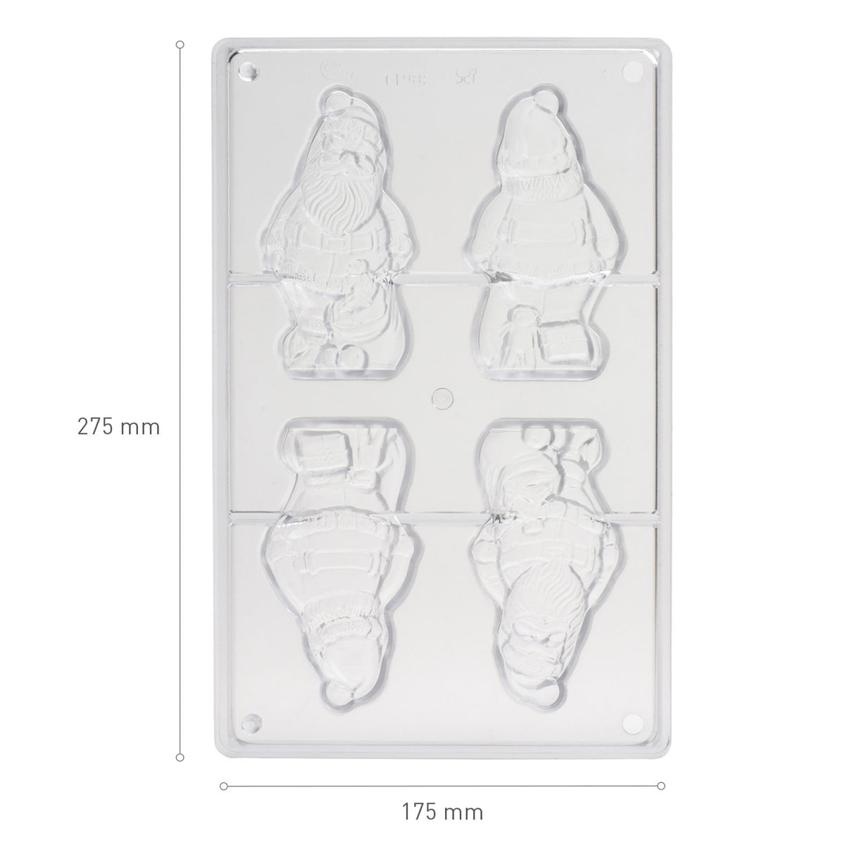 MOULE POLYCARBONATE CHOCOLAT PÈRE NOËL 105X56MM