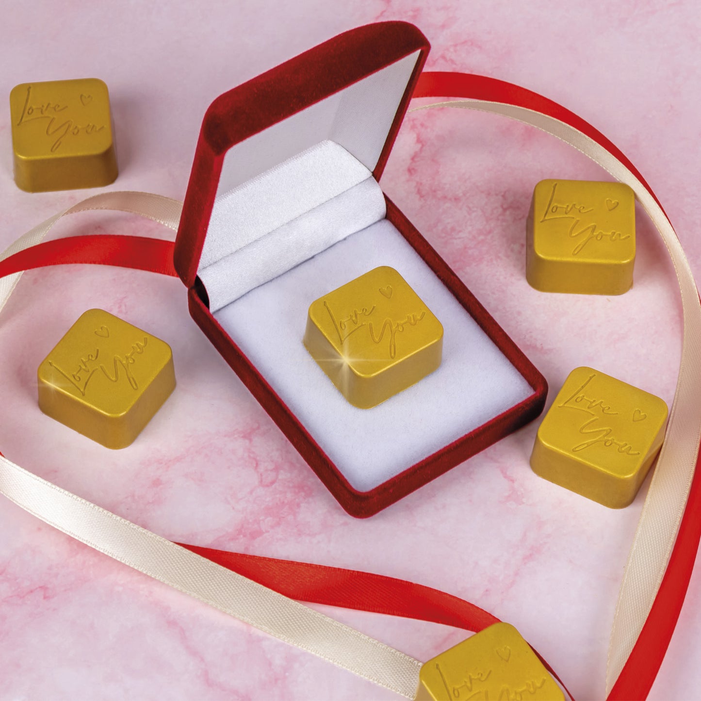 POLYCARBONATE MOULD BOMBONS LOVE YOU 275x175 x 26MM 24 PCS