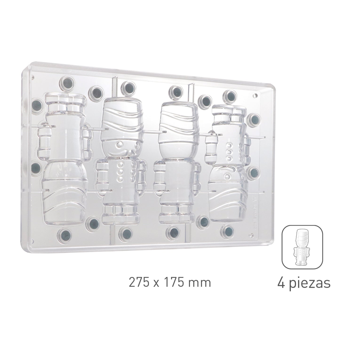 MOLDE POLICARBONATO MAGNÉTICO JUGUETE NAVIDAD 3D 53X44H120MM