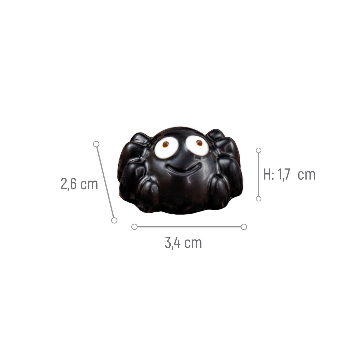 MOULE POLYCARBONATE ARAIGNÉE SYMPATHIQUE 34X26H17MM