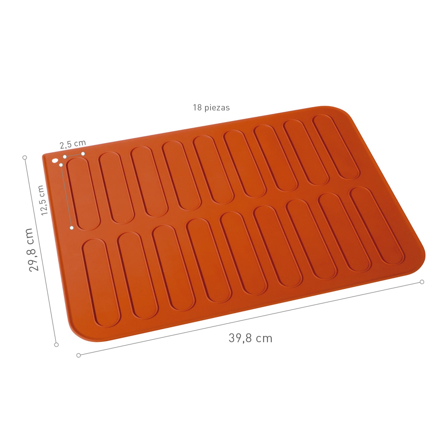 TAPETE SILICONA ECLAIR 30X40CM 18 PIEZAS | 25X125MM