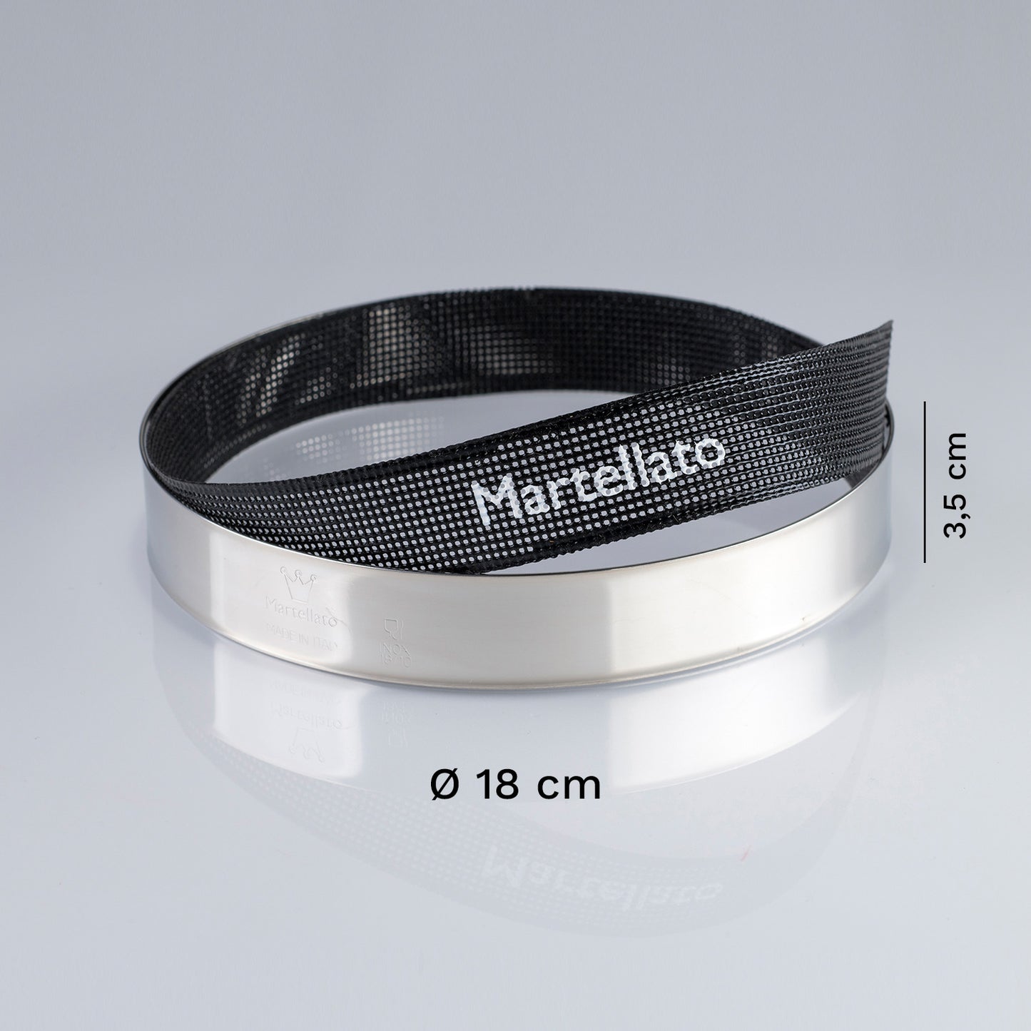 FASCE INOX SEMIFREDDI Ø 18CM H 3,5CM