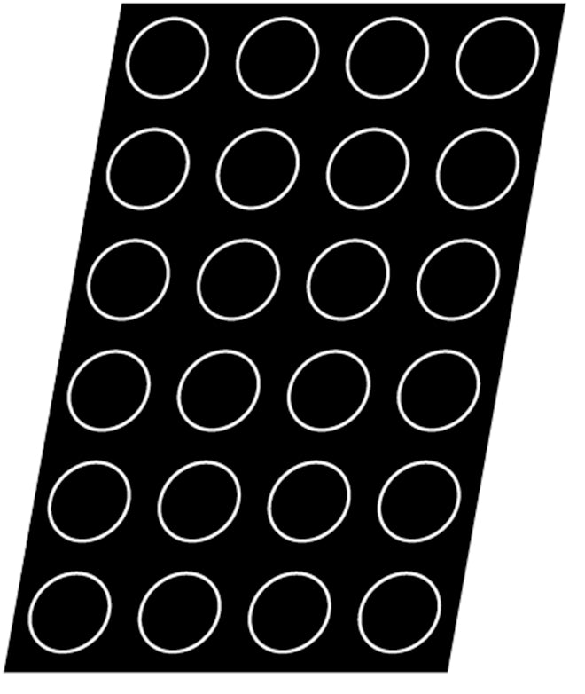 24 STAMPI ROTONDI FLEXIPAN 73 MM - PIASTRA 60X40 CM