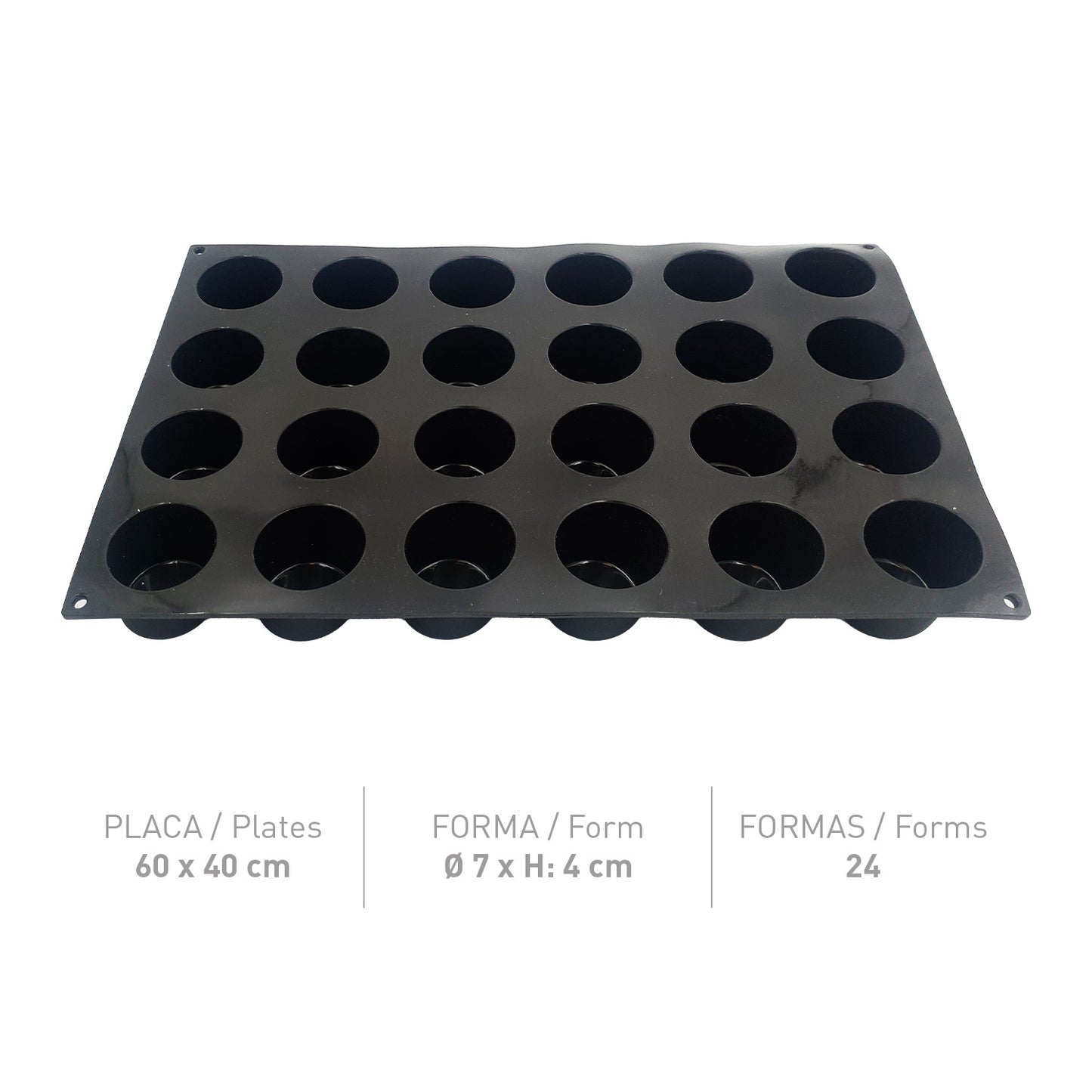 MOLDE INSPIRATION FLEXIPAN CILINDROS 70X40MM 60X40CM