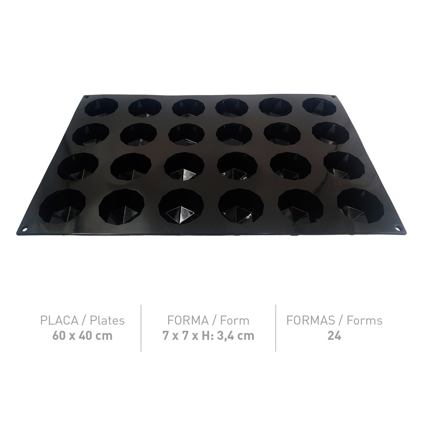 MOLDE INSPIRATION FLEXIPAN BASIC CHIC 70X70X34MM 60X40CM