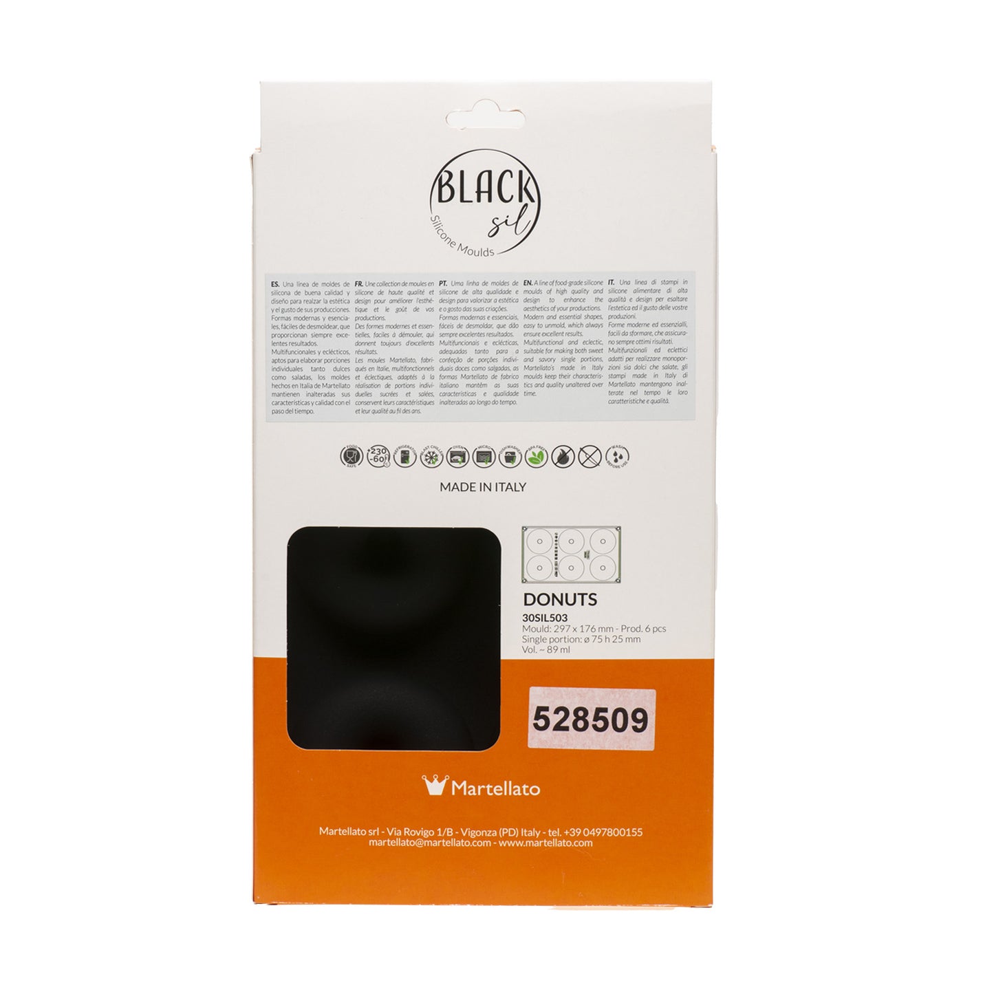 6 MOLDES DONUTS DIAM 75MM H30MM