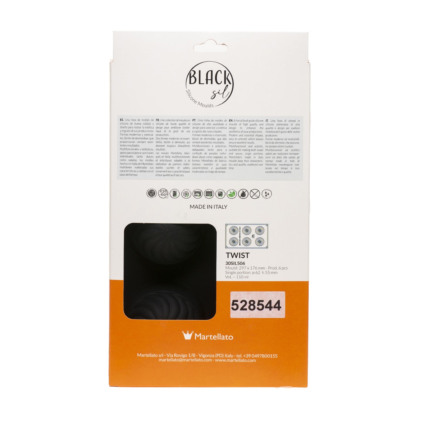 6 MOULES TWIST DIAM 62MM H55MM