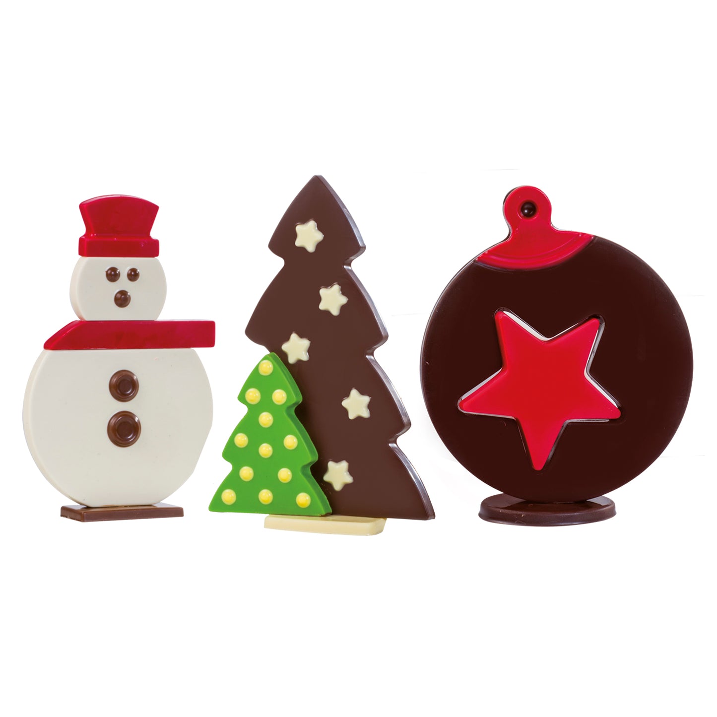 KIT THERMOFORMED PLASTIC 3 PIECES CHRISTMAS 80GR