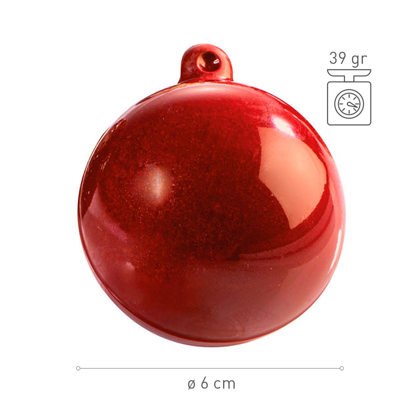 2 THERMOFORMED CHRISTMAS BALL MOULD Ø 60MM | 6 PIECES