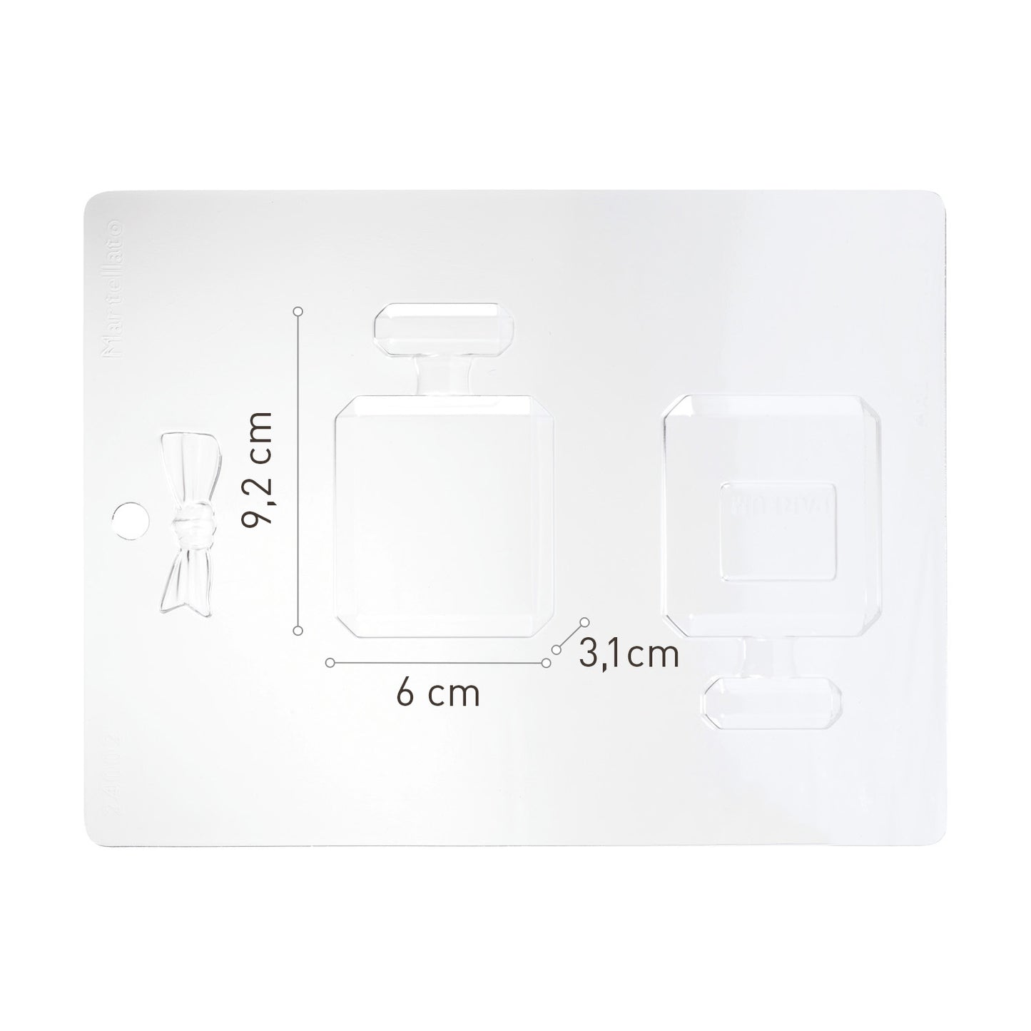 KIT 2 MOLDES DE PLÁSTICO TERMOFORMADO PERFUME 60X31XH92MM