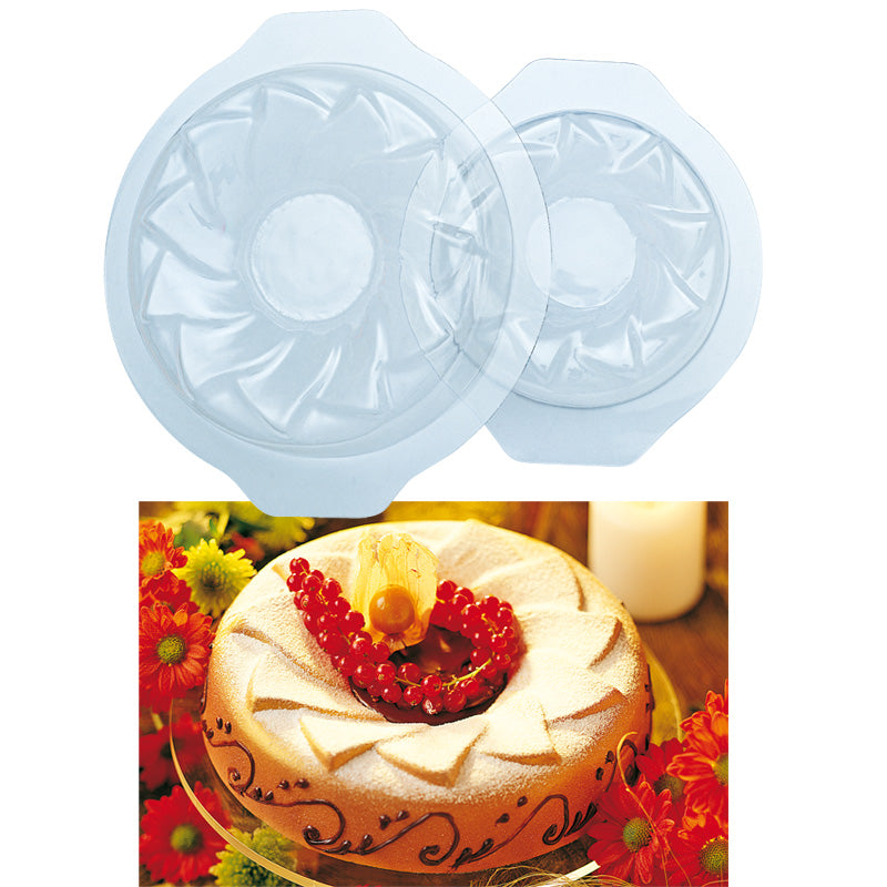 KIT 2 MOLDES PLÁSTICO SEMI FRÍO REDONDO GRANDE/PEQUEÑO