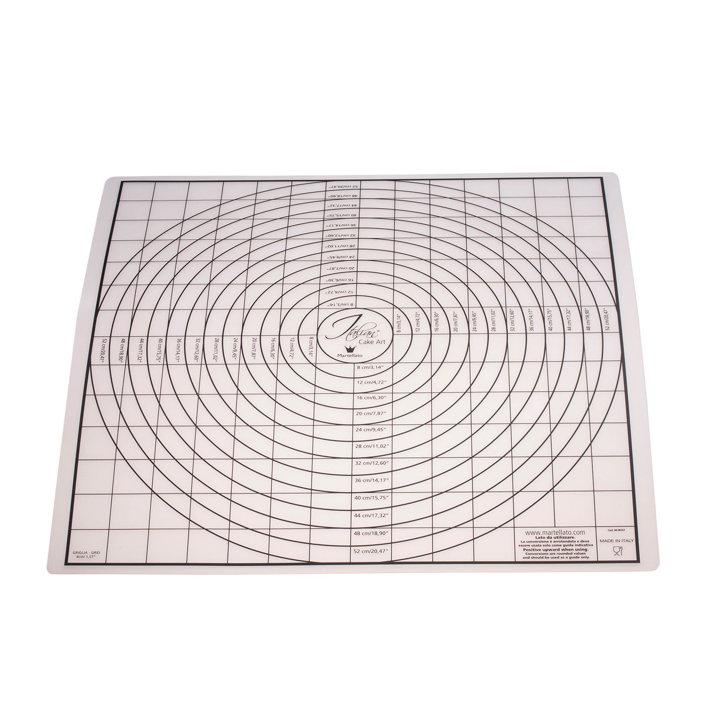 TAPIS ANTIDÉRAPANT AVEC CERCLES CONCENTRIQUES 60X58CM