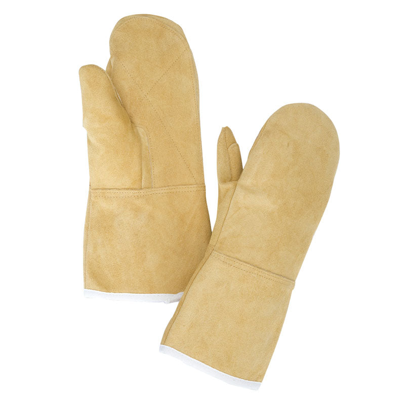 MOUFLE ANTI-CHALEUR EN PEAU RENFORCÉE COURTE 33 CM